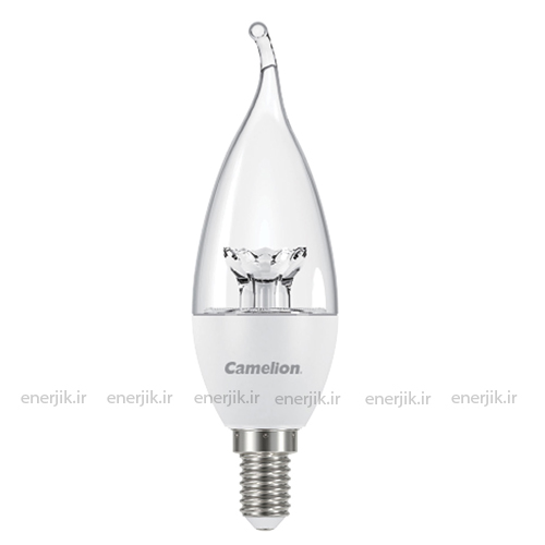 لامپ شمعی اشکی کریستال کملیون پایهE14 مهتابی7وات(LED7-C37WB-265)
