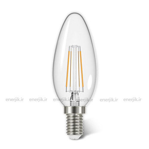 لامپ شمعی فیلامنت کملیون پایهE14 آفتابی6وات(LED6-C37-220)