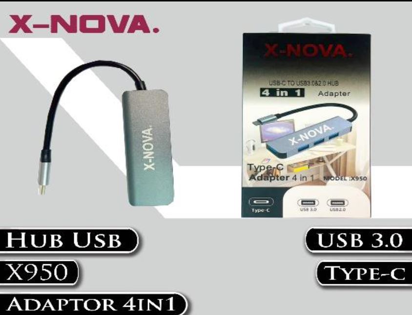 هاب 4 پورت NOVA X-950 USB3 TYPE-C
